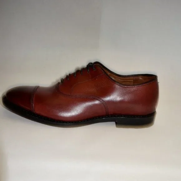 New! Allen Edmonds Park Avenue Cap-toe Oxford Dress Shoe Brown 7.5 D 5609 DD300